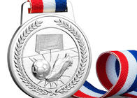 Μαλακά/σκληρά αθλητικά μετάλλια συνήθειας σμάλτων, μετάλλια ποδοσφαίρου κραμάτων ψευδάργυρου και κορδέλλες