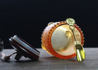 Κυανό πέτρινο έξοχο τσάι Caddy, χειροποίητο χρωματισμένο μεταλλικό κουτί τσαγιού λούστρου