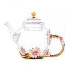 450ml Teapot γυαλιού σμάλτων χρώματος σύγχρονο ύφος τεχνών εγχώριων διακοσμήσεων