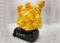 Πολυ φλυτζάνι τροπαίων συνήθειας ρητίνης, καλυμμένες χρυσός θρησκευτικές τέχνες γέλιου Βούδας