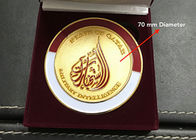 Στρογγυλό επί παραγγελία τρόπαιο μορφής, αυξημένο νόμισμα διακριτικών στρατού μετάλλων λογότυπων
