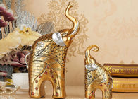Ζωικό ρητίνης εγχώριων διακοσμήσεων άγαλμα ειδωλίων ελεφάντων χρώματος τεχνών χρυσό