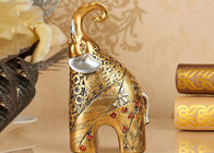 Ζωικό ρητίνης εγχώριων διακοσμήσεων άγαλμα ειδωλίων ελεφάντων χρώματος τεχνών χρυσό