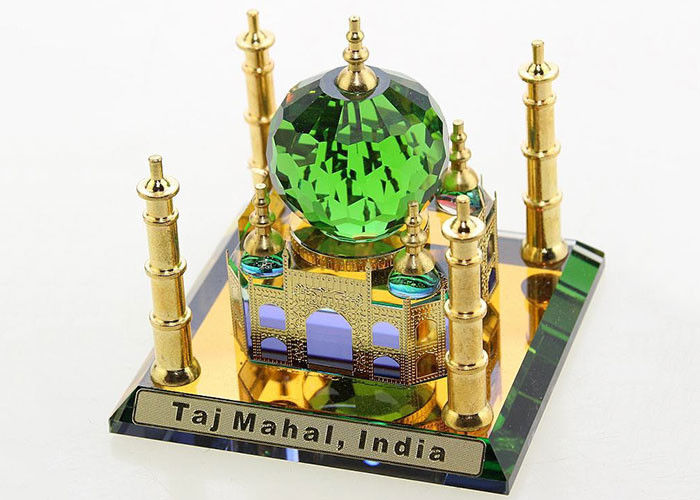 Το μικροσκοπικό αντίγραφο 80*80*70mm Taj Mahal κρυστάλλου για το ταξίδι τιμά την μνήμη